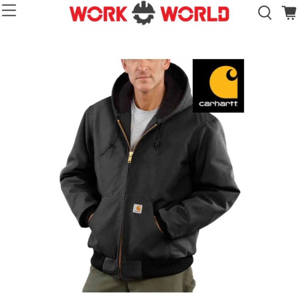 Carhartt J140 - Duck Active Jacket - Quilted Flannel Lined Size 2XL Regular